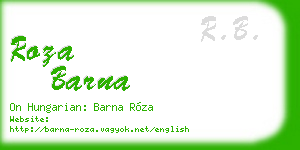 roza barna business card