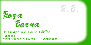 roza barna business card